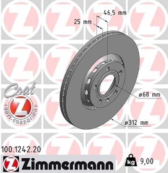 Zimmermann Bremsscheiben Beläge vorne hinten für AUDI A4 8E B6 B7 SEAT Exeo 3R