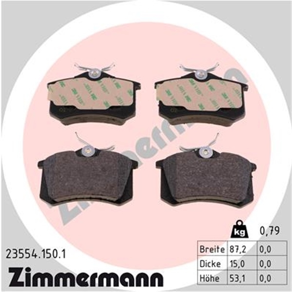 ZIMMERMANN Bremsscheiben + Beläge Audi A6 4B C5 VW Passat 3B hinten