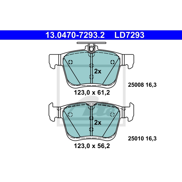 ATE Bremsscheiben 272mm Ceramic beläge hinten für VW Golf 7 Touran 5T AUDI A3 8V