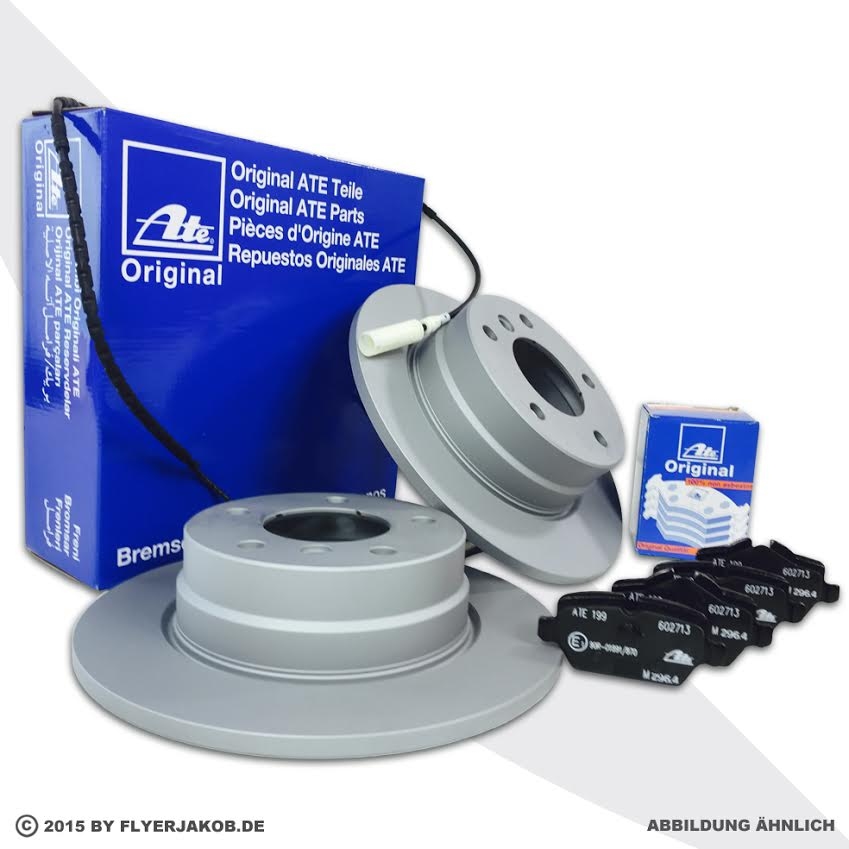 ATE BREMSSCHEIBEN BREMSE BREMSEN BREMSBELÄGE BELÄGE KIT HINTEN BMW E39 520 i