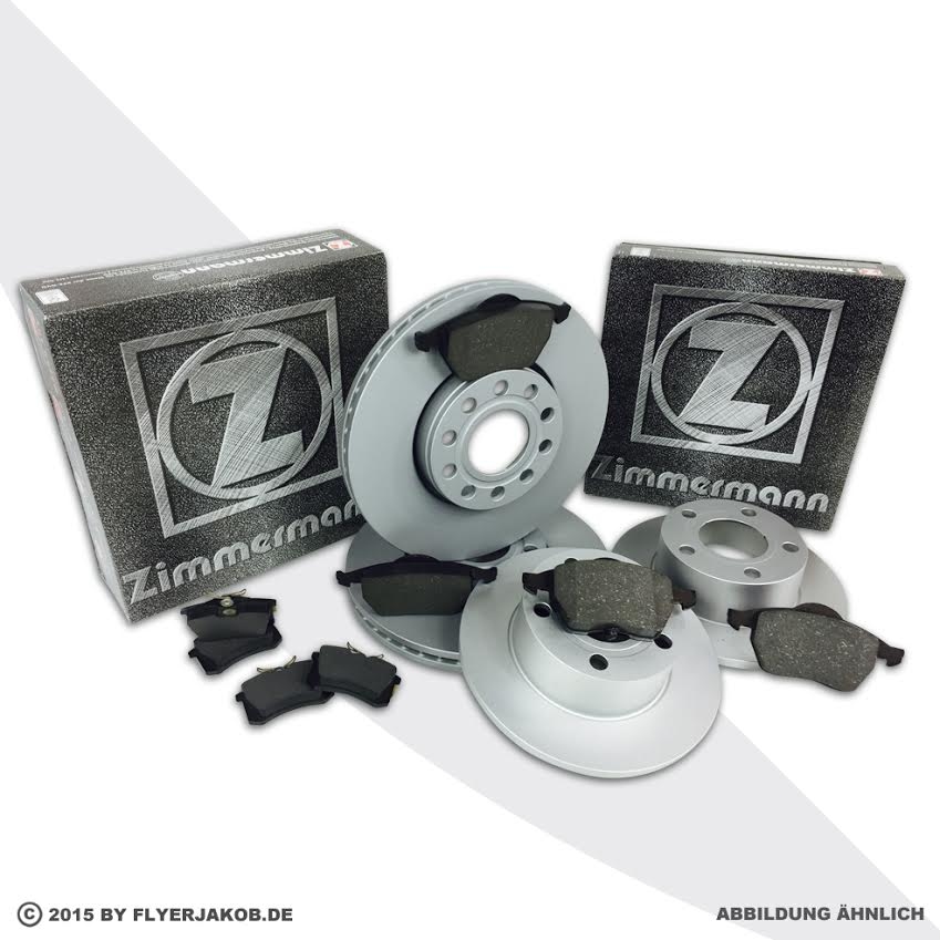 ZIMMERMANN BREMSEN BREMSSCHEIBEN KIT VORNE UND HINTEN MAZDA 6 Sport GH