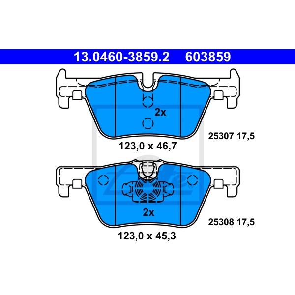 ATE Bremsscheiben Beläge Wk hinten für BMW 118I Advantage 5-Türig Automatik