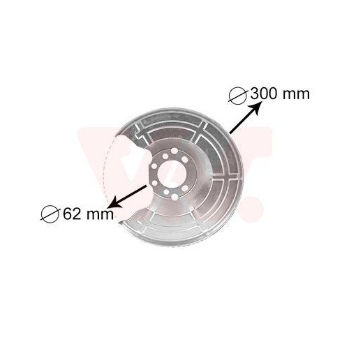 Van Wezel 3745371 Spritzblech Bremsscheibe Hinterachse Links Hinterachse Rechts
