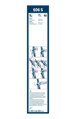 BOSCH Wischblattsatz 606S 3397118305