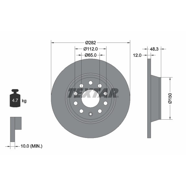 Textar Bremsscheiben+ Beläge hinten für VW Passat Cc 3C 357 358 B7 B6