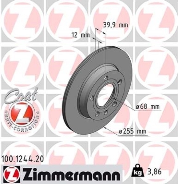 Zimmermann Bremsscheiben Beläge vorne hinten für AUDI A4 8E B6 B7 SEAT Exeo 3R