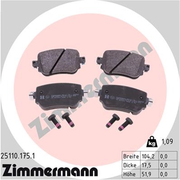 ZIMMERMANN Bremsscheiben + Beläge Vorne + Hinten Skoda Octavia RS TDI