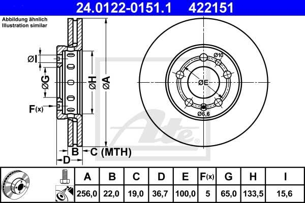 ATE Bremsscheiben Bremse Bremsen Bremsbeläge Vorne Hinten für VW Golf 4 Iv 1j1
