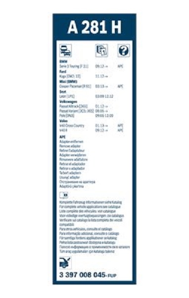 BOSCH AEROTWIN SCHEIBENWISCHER VORNE + HINTEN für VW PASSAT Variant 3C 365 B7 