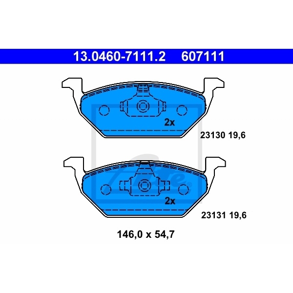 ATE Bremsenset vorne Bremsscheiben + Bremsbeläge für VW Golf Iv