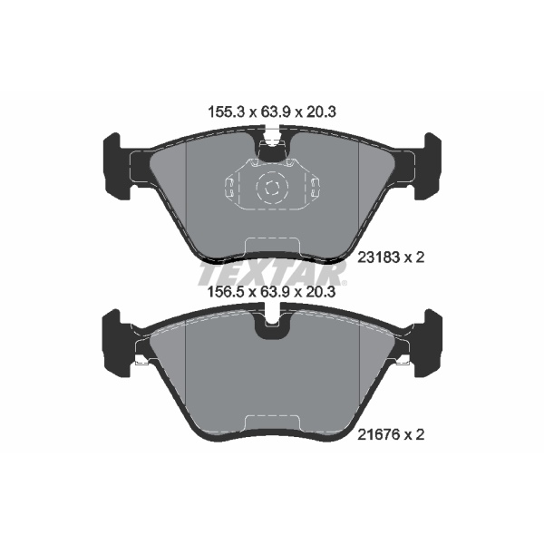 Textar Bremsenset vorne Scheiben Beläge für BMW 3Er E46 330I 330D