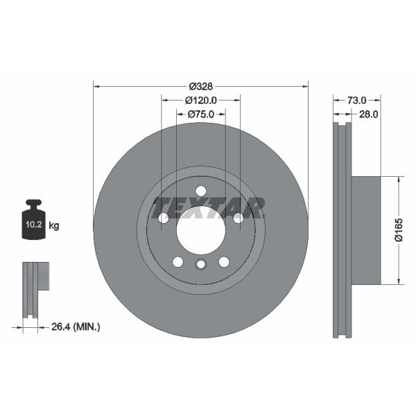 Textar BREMSSCHEIBEN + BELÄGE VORNE BMW X3 F25 + X4 F26