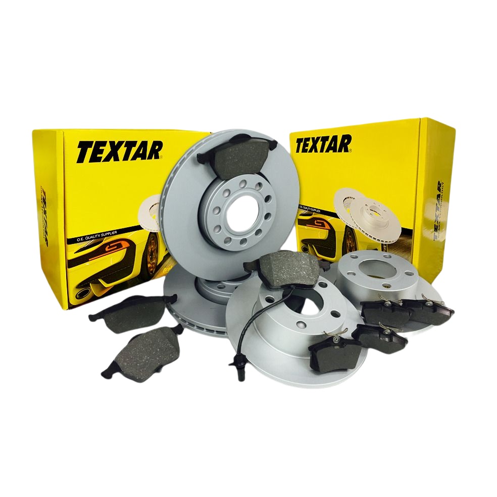 TEXTAR BREMSSCHEIBEN BELÄGE VORNE HINTEN passend für FIAT BRAVO II (198)