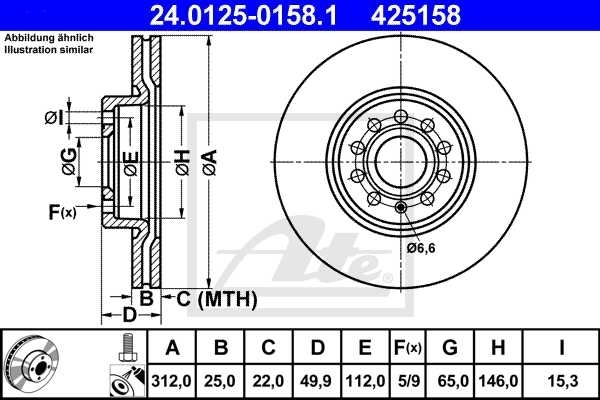 ATE Bremsscheiben + Beläge vorne + hinten für VW Passat Cc + Alltrack