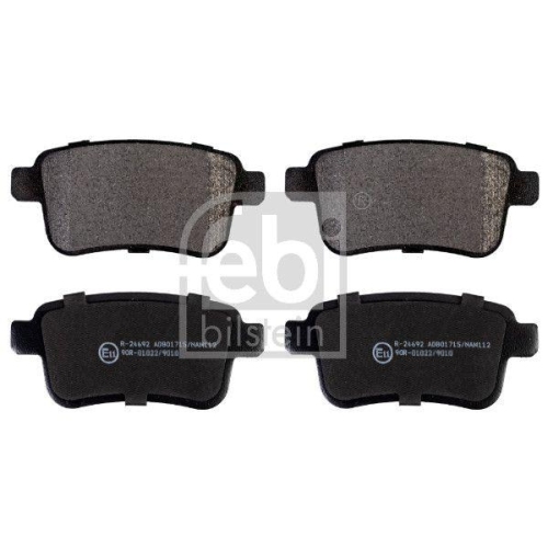 Febi Bilstein 16897 Bremsbelagsatz Scheibenbremse Hinterachse für Mercedes Benz