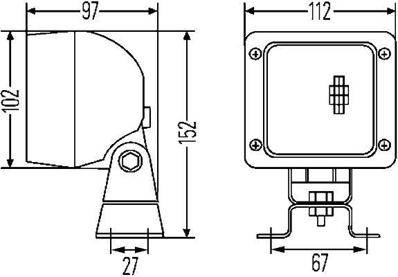 Original Hella Arbeitsscheinwerfer, H3 1GA 007 506-011