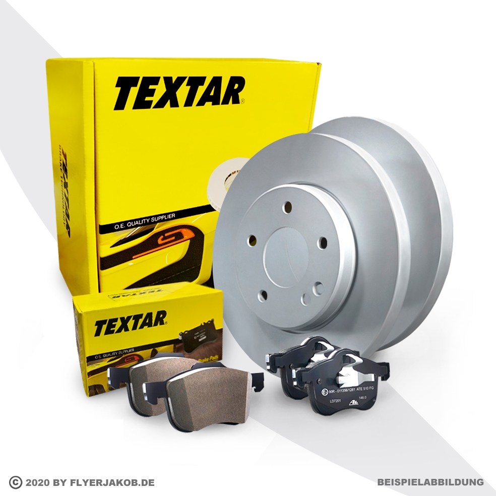 Textar Bremsenset hinten Bremsscheiben + Bremsbeläge SKODA Fabia  II