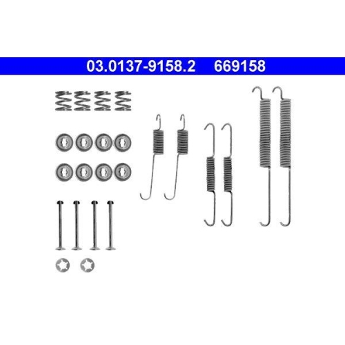 Ate 03.0137-9158.2 Zubehörsatz Bremsbacken Hinterachse für Citroën Peugeot