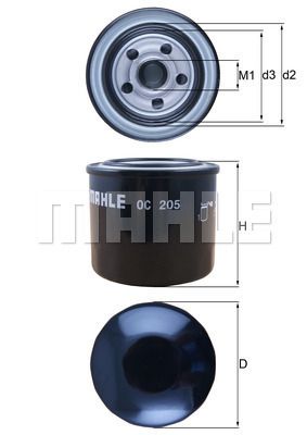 MAHLE/KNECHT Ölwechselfilter OC 205  