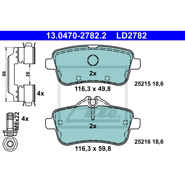 ATE Bremsscheiben Ceramic beläge vorne hinten für MERCEDES Gle 350 D Coupe Amg