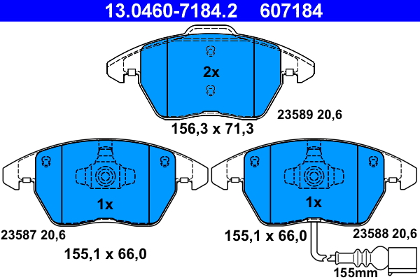 ATE Bremsscheiben + Beläge für VW Passat (3C5) 312mm vorne