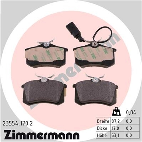 ZIMMERMANN BREMSEN BREMSSCHEIBEN KIT VORNE UND HINTEN VW SHARAN FORD GALAXY