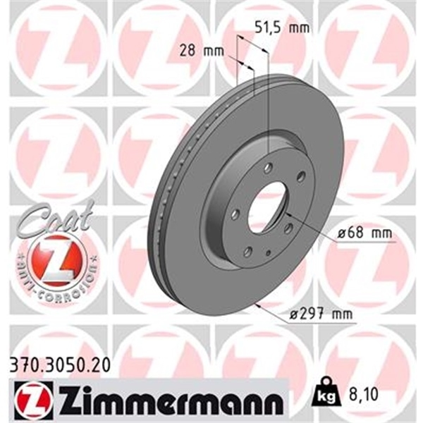 Zimmermann Bremsscheiben + Beläge vorne + hinten für MAZDA Cx-5 Ke Gh