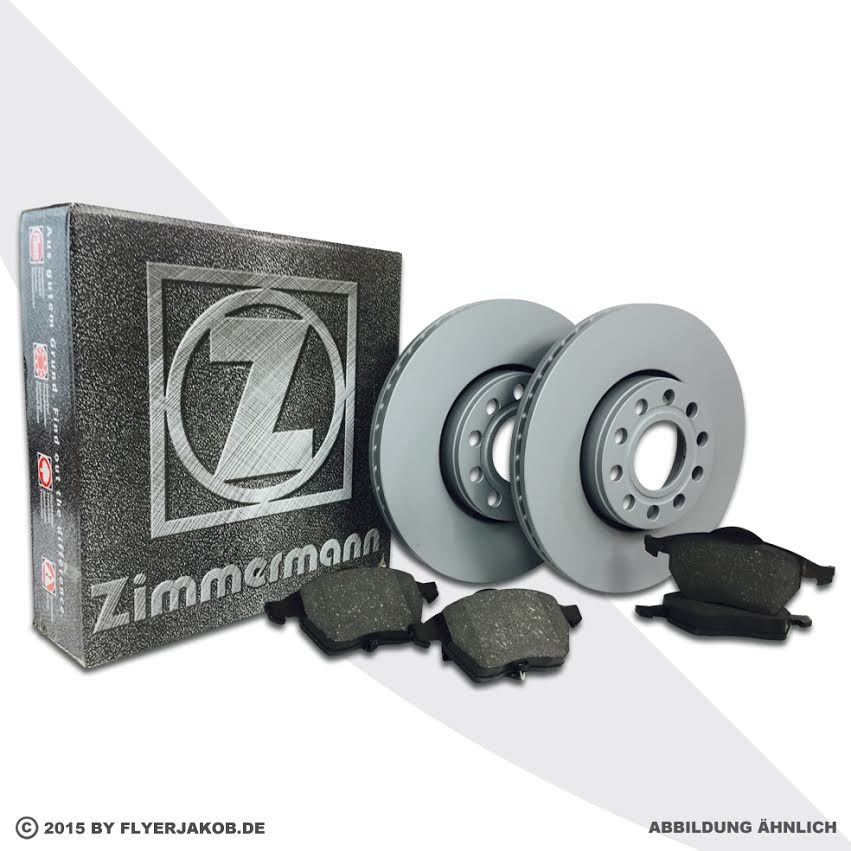 ZIMMERMANN Bremsen Kit Bremsscheiben + Beläge Hyundai ix20 Tucson Kia Soul vorne