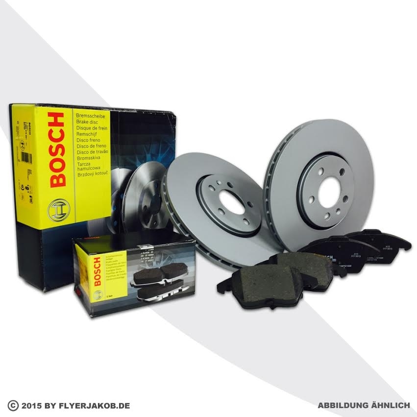 ORIGINAL BOSCH BREMSEN SET 2 BREMSSCHEIBEN + 4 BREMSBELÄGE VORNE BMW E36 E46 E85