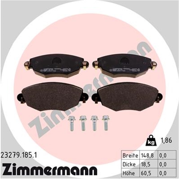 Zimmermann Bremsscheiben Beläge Für Ford Mondeo 3 Mk3 Jaguar X-Type (X400) vorne