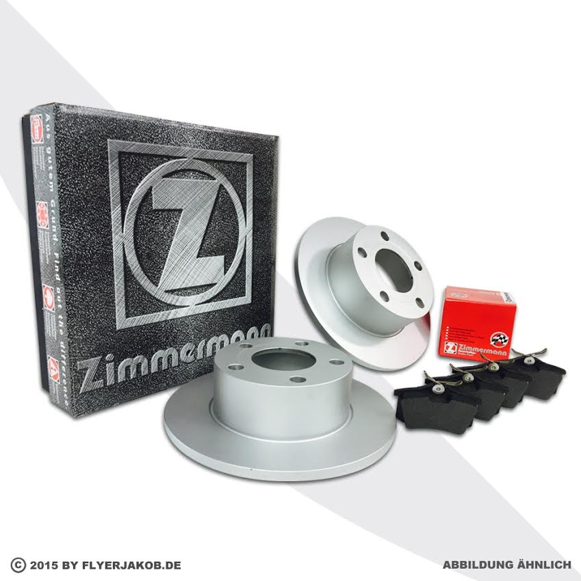 Zimmermann Bremsen Kit Bremsscheiben + Bremsbeläge hinten A3 Golf 5/6 Altea