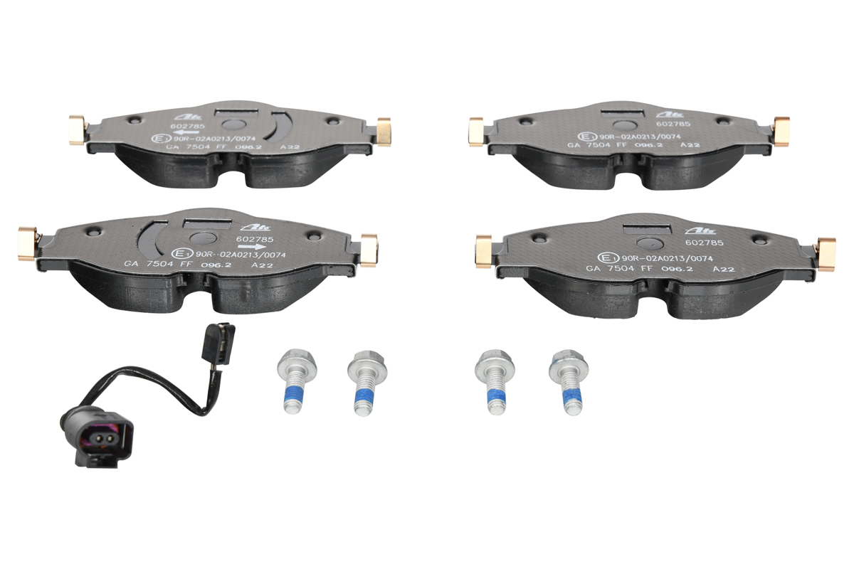 ATE Bremsscheiben + Beläge vorne + hinten für VW Golf 7 + Touran 5T + T-Roc