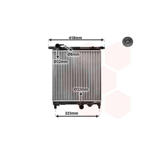 Van Wezel 58002325 Kühler Motorkühlung für Seat Skoda VW Vag