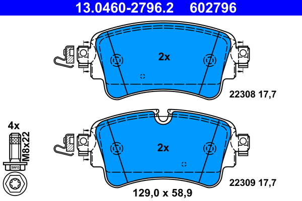 ATE BREMSSCHEIBEN 330mm BELÄGE HINTEN für AUDI Q7 4M ab Baujahr 2015