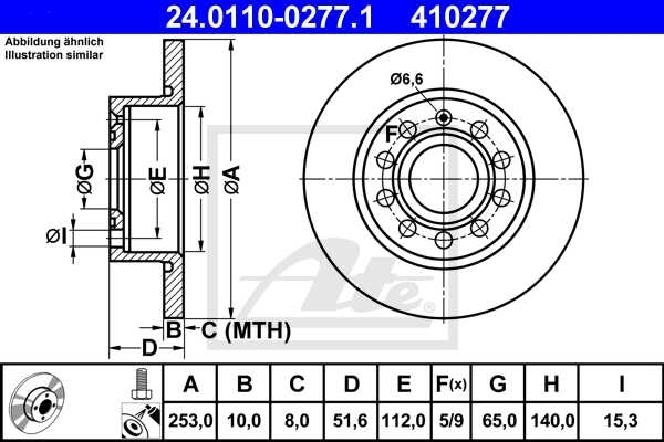 ATE BREMSSCHEIBEN BREMSE BREMSEN BELÄGE KIT VORNE HINTEN VW GOLF 5 V 1K1