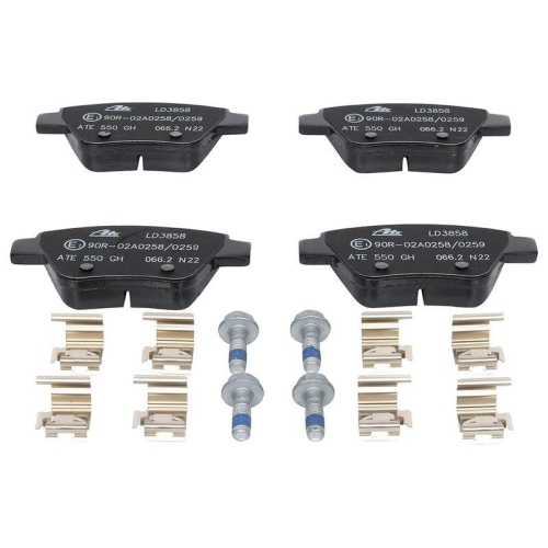 Ate 13.0470-3858.2 Bremsbelagsatz Scheibenbremse Hinterachse für Seat Skoda Vag