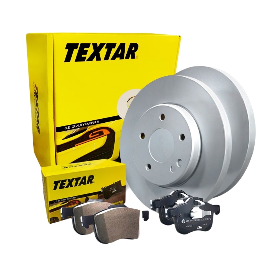 TEXTAR BREMSEN SET BREMSSCHEIBEN BELÄGE VW SEAT SKODA AUDI Ø230mm HINTEN GOLF 4 IV