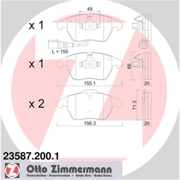 ZIMMERMANN BREMSEN 4 BREMSSCHEIBEN 8 BREMSBELÄGE VORNE HINTEN VW Passat CC