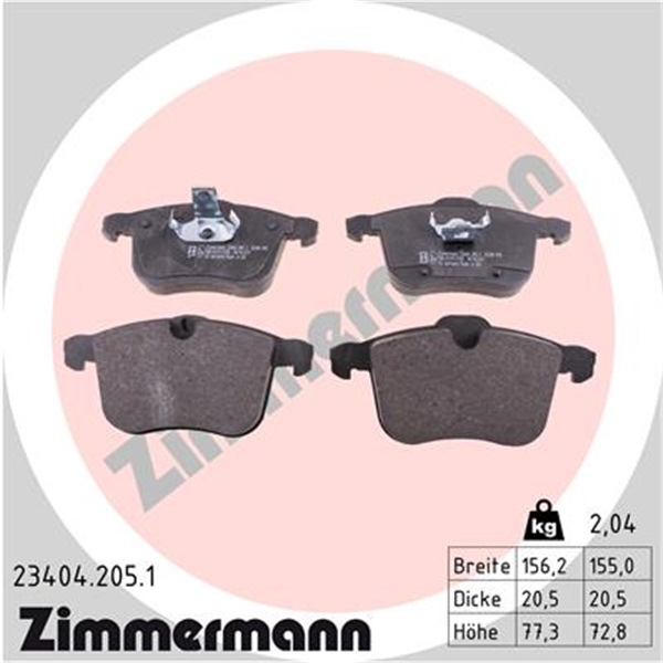 Zimmermann Bremsscheiben+Beläge vorne+hinten für OPEL Signum Vectra C 2.8V6 Opc