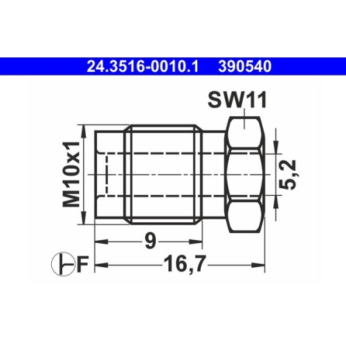 Ate 24.3516-0010.1 Überwurfschraube