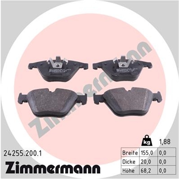 ZIMMERMANN BREMSEN BREMSSCHEIBEN KIT BREMSBELÄGE VORNE BMW E90 330 xd