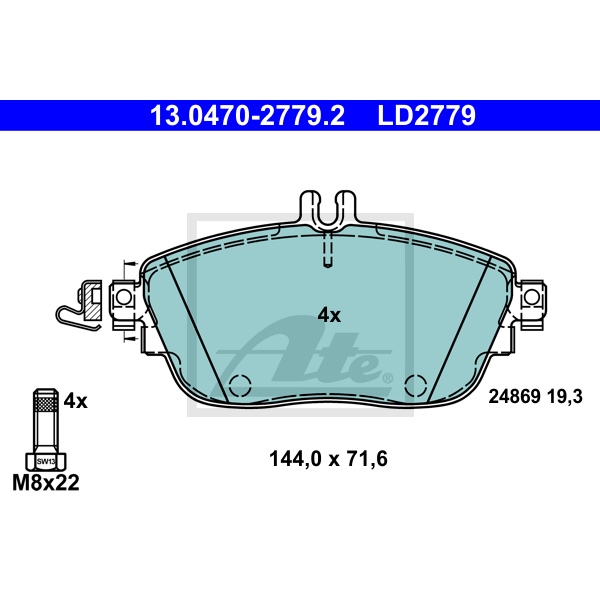 ATE Bremsscheiben Ceramicbeläge Wk vorne für MERCEDES Cla C117 X117 Gla X156