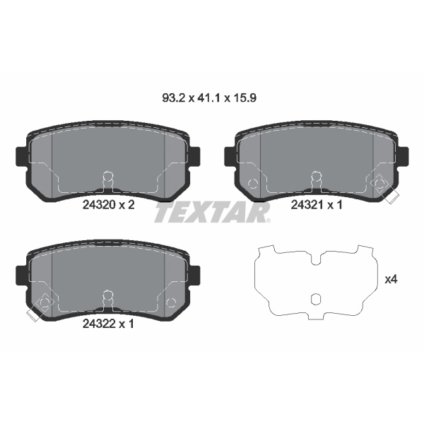 Textar Bremsscheiben + Beläge hinten für HYUNDAI I30 Fd Auch Kombi Cw + Ix35