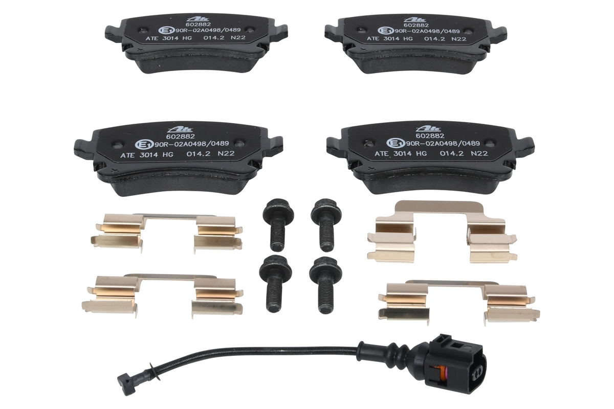 ATE BREMSSCHEIBEN+BELÄGE VORNE+HINTEN VW T5 BUS 16 Zoll "PR-2E3" BREMSEN-SET