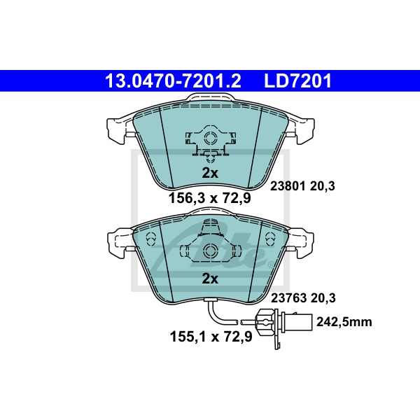 ATE Bremsscheiben 347Mm +Ceramic Beläge vorne Für Audi A6 4F C6 Auch Allroad