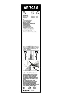 BOSCH Wischblattsatz AR703S 3397007568