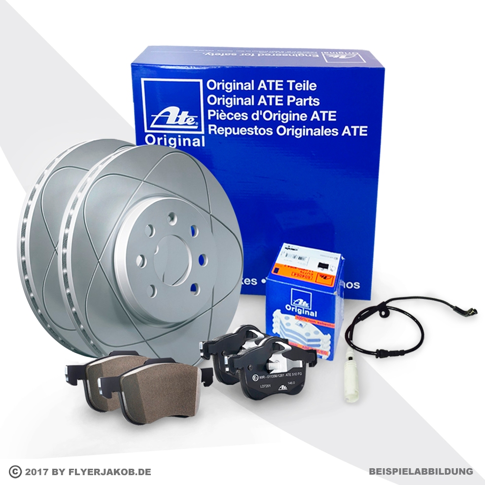 ATE POWERDISC SCHEIBEN 321mm + BELÄGE VORNE AUDI A8 [4E] für PR-Nr = 1LG