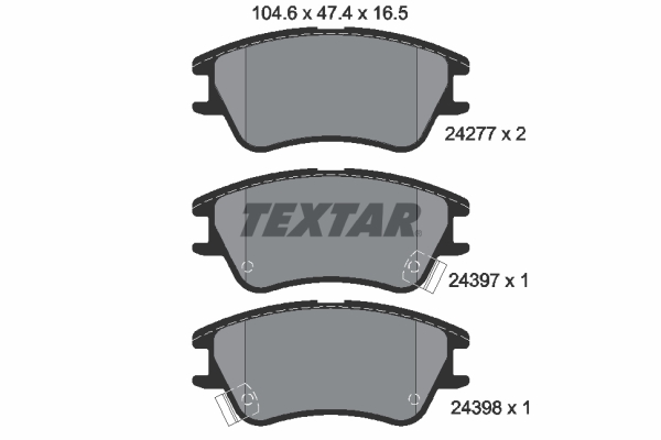 TEXTAR BREMSSCHEIBEN 234mm + BELÄGE VORNE passend für HYUNDAI ATOS + PRIME