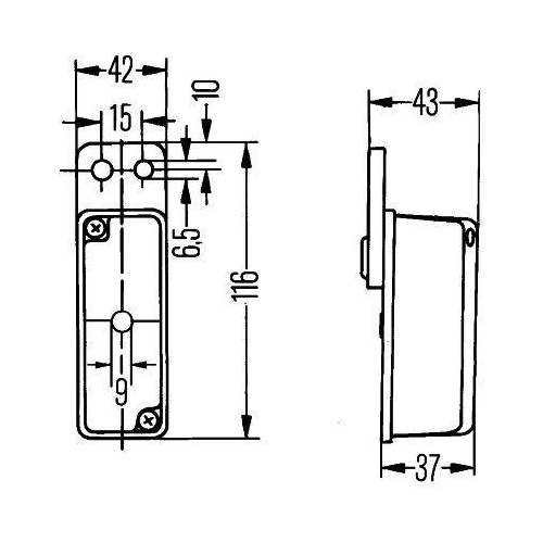 Hella 2XS 005 020-011 Umrissleuchte Seitlicher Anbau für Daf Fruehauf Iveco Man
