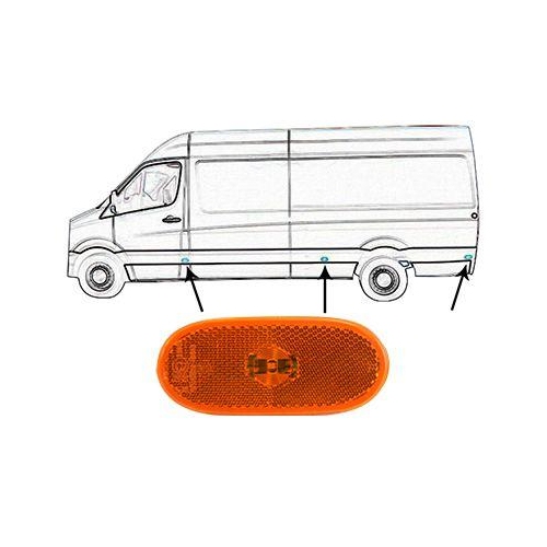 Van Wezel 5862917 Seitenmarkierungsleuchte Beidseitig für Mercedes Benz VW